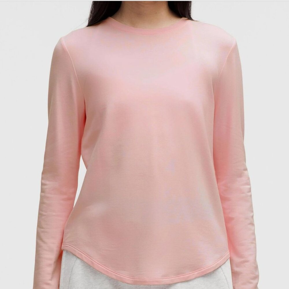Lululemon Love Long Sleeve Tee Shirt Size 0 Strawberry Milkshake